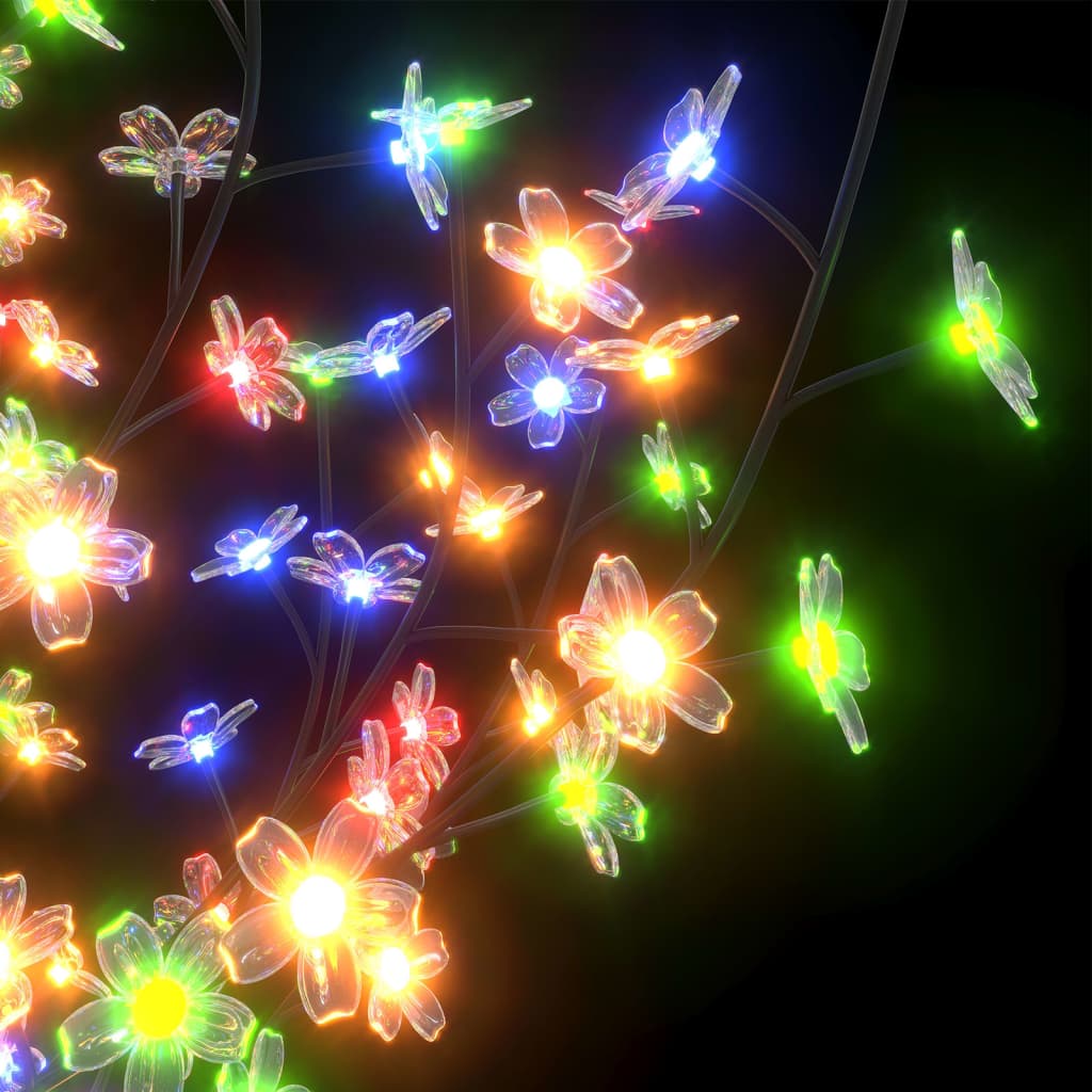 vidaXL Árbol de Navidad 600 LEDs de colores flores de cerezo 300 cm