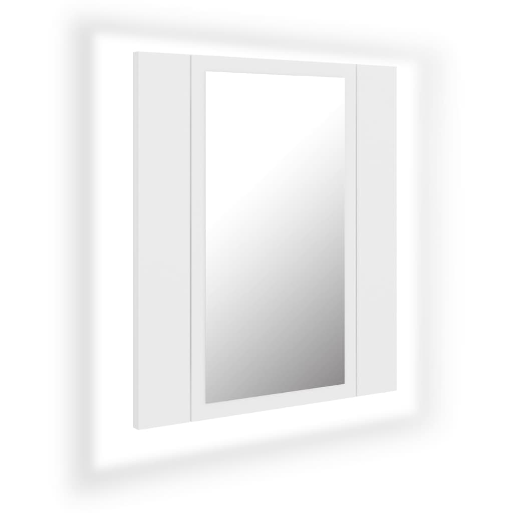 Armario espejo baño luz LED acrílico gris hormigón 40x12x45 cm