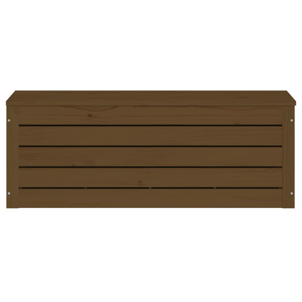 vidaXL Caja almacenaje madera maciza pino marrón miel 89x36,5x33 cm