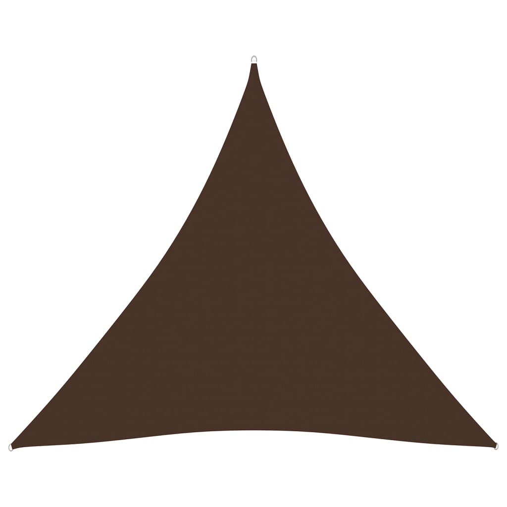 vidaXL Toldo de vela triangular tela Oxford marrón 4,5x4,5x4,5 m