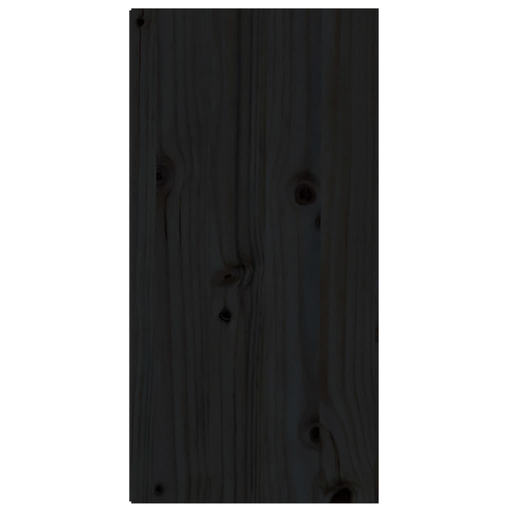 vidaXL Armario de pared de madera maciza de pino negro 30x30x60 cm