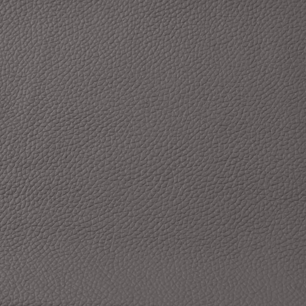 vidaXL Sillón reclinable elevable cuero auténtico gris