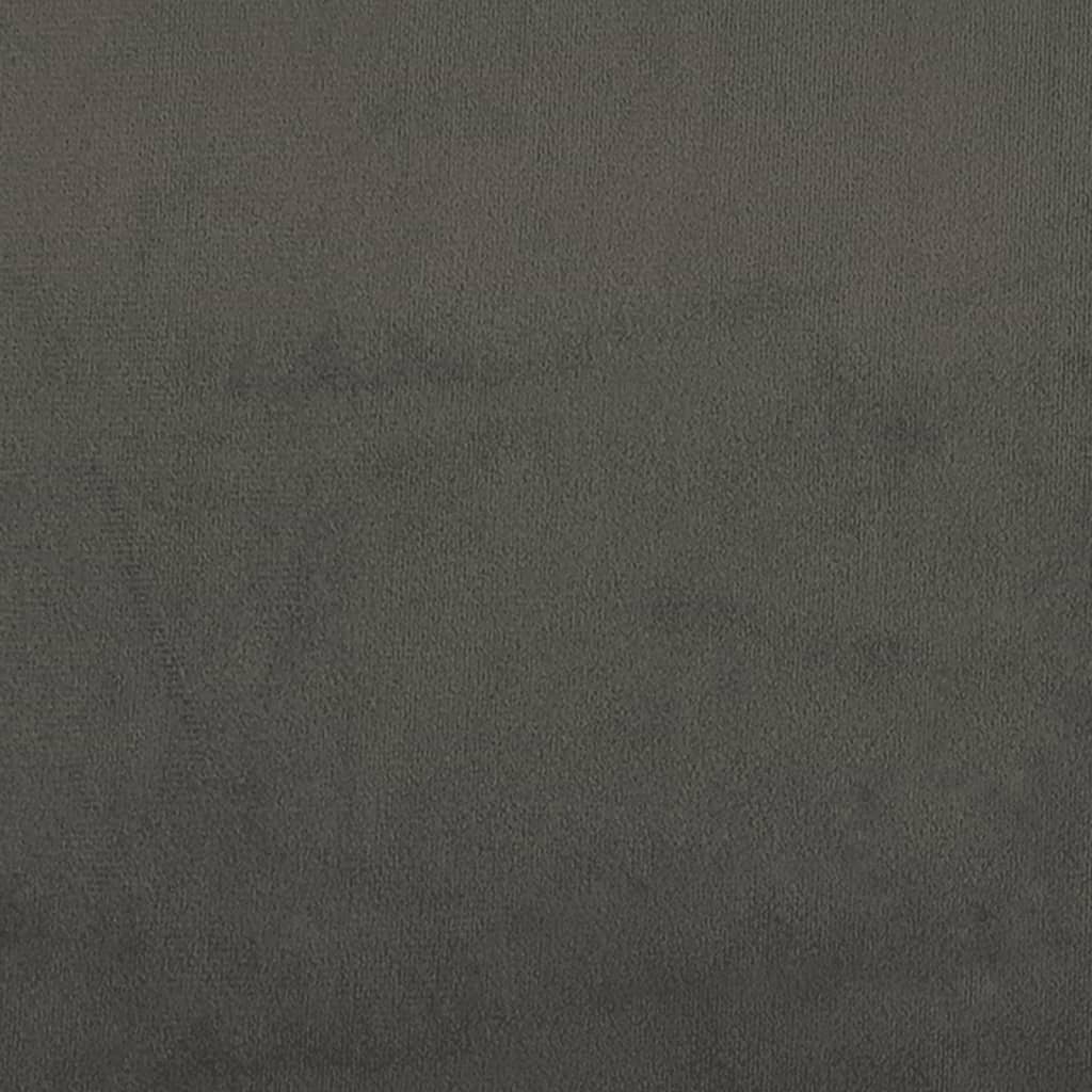 vidaXL Cama box spring con colchón terciopelo gris oscuro 180x200 cm