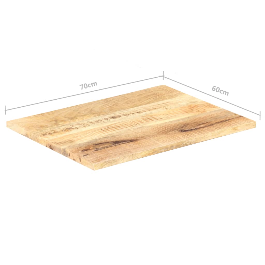vidaXL Superficie de mesa madera maciza de mango 25-27 mm 70x60 cm
