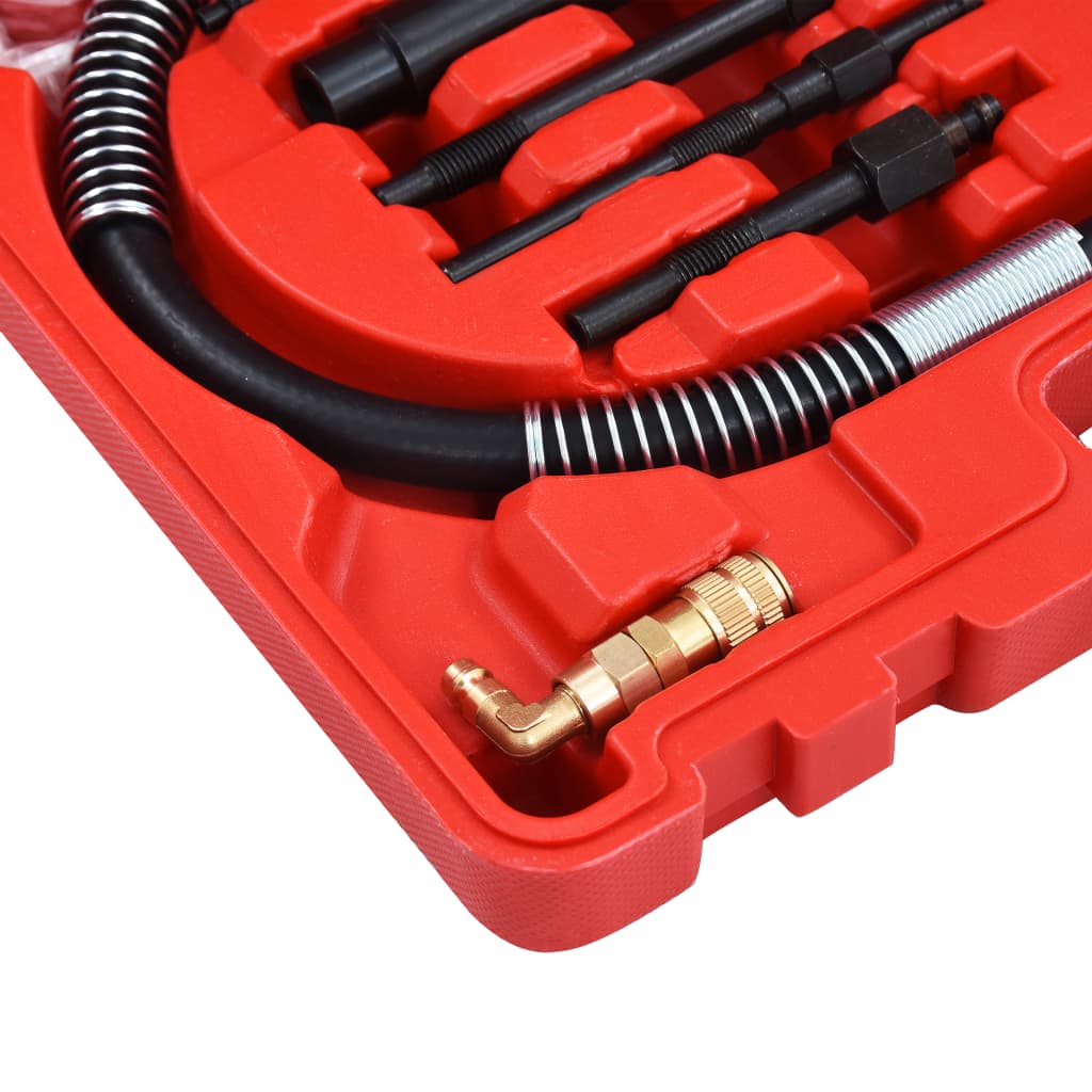 vidaXL Kit de comprobación de compresión de motor diésel 14 piezas