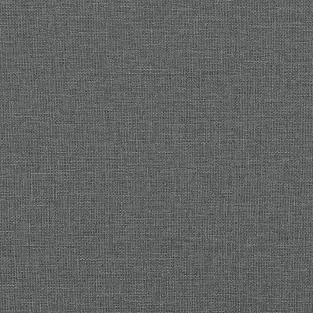 vidaXL Banco de tela gris oscuro 110x76x80 cm