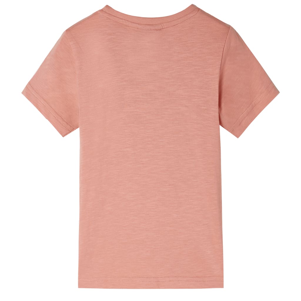 Camiseta infantil de manga corta naranja claro 128
