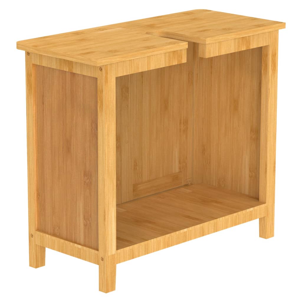 EISL Mueble de lavabo de bambú 67x28x60 cm