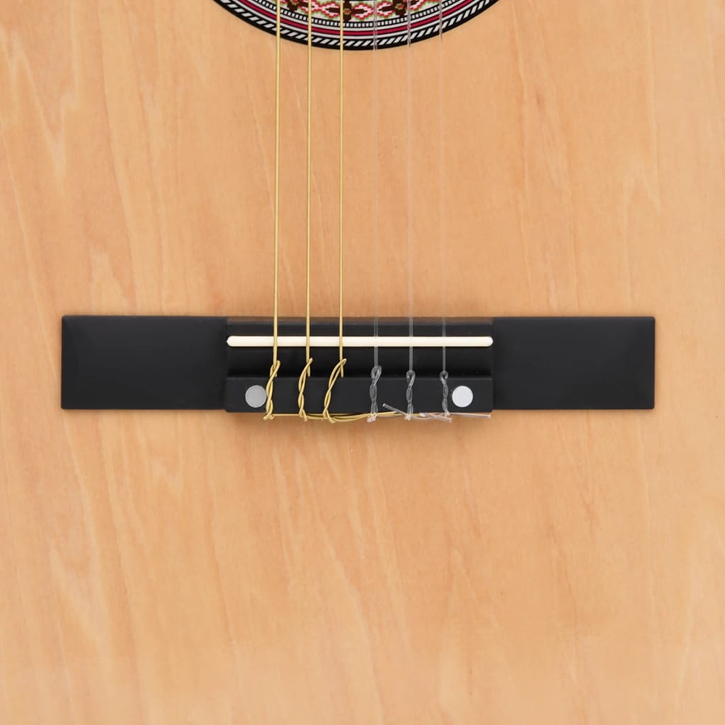 vidaXL Set de guitarra acústica 12 piezas con cutaway 6 cuerdas 38"