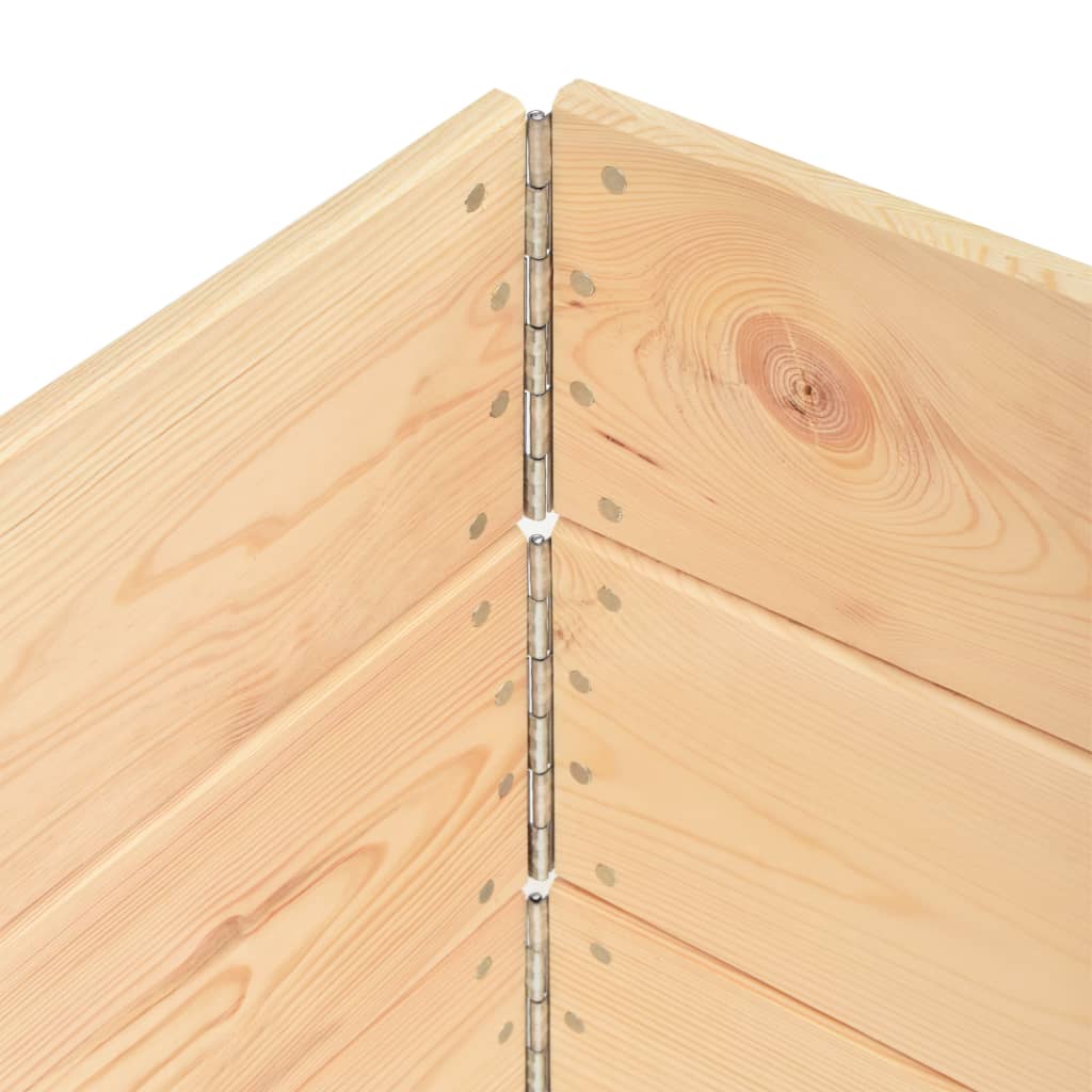 vidaXL Arriates de madera maciza de pino 3 unidades 100x150 cm