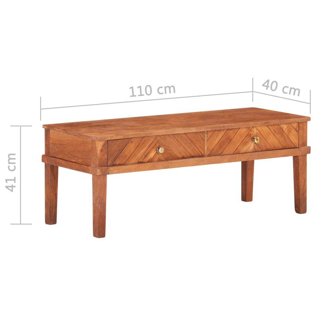 vidaXL Mueble para TV de madera maciza de acacia 110x40x41 cm