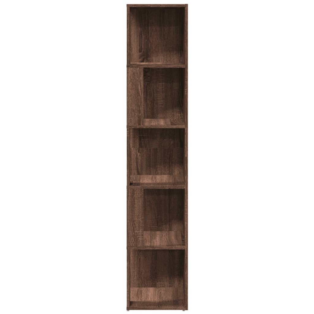 vidaXL Mueble esquina madera contrachapada marrón roble 33x33x164,5cm
