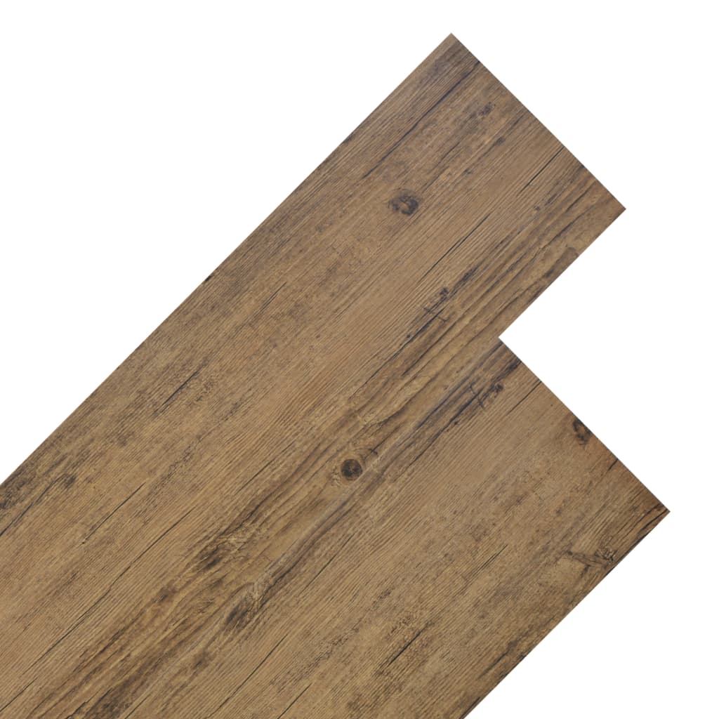 vidaXL Lamas de suelo no autoadhesivas PVC marrón nogal 4,46 m² 3 mm