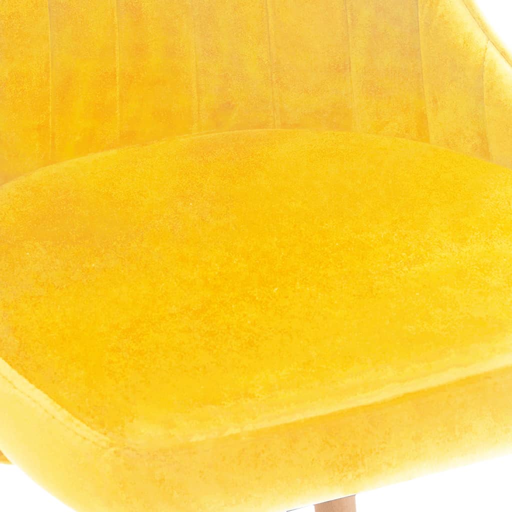 vidaXL Sillas de comedor 2 unidades terciopelo amarillo