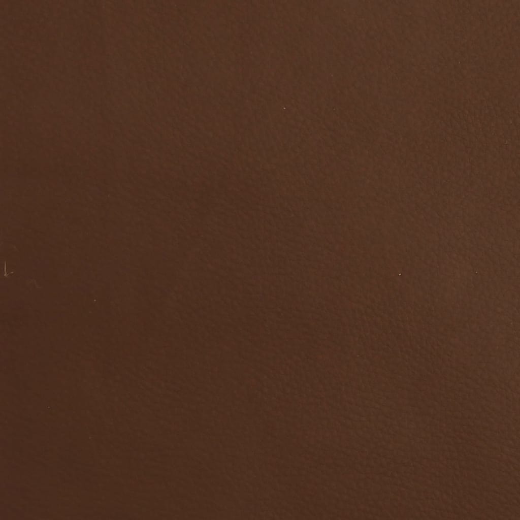 vidaXL Reposapiés cuero sintético brillante marrón 45x29,5x36 cm