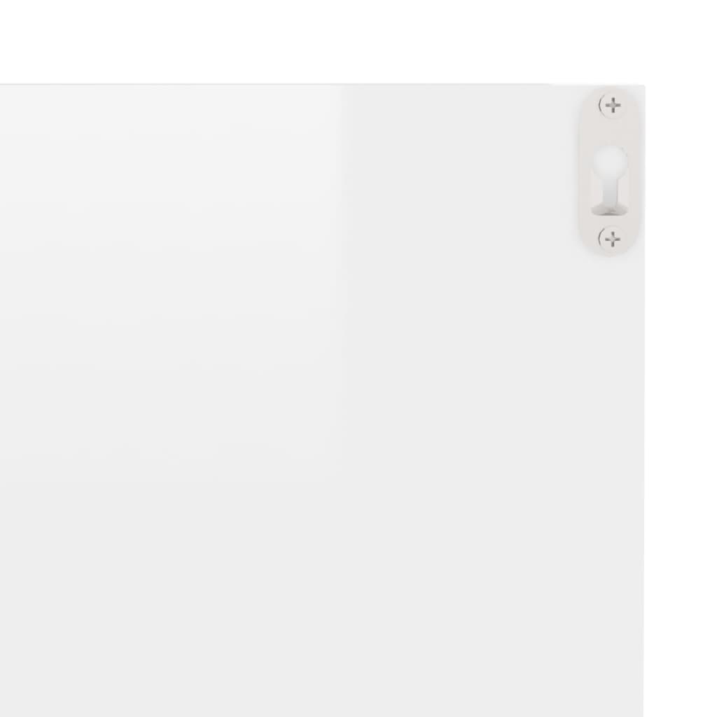 vidaXL Estantes de pared 4 unidades blanco brillo 40x11,5x18 cm