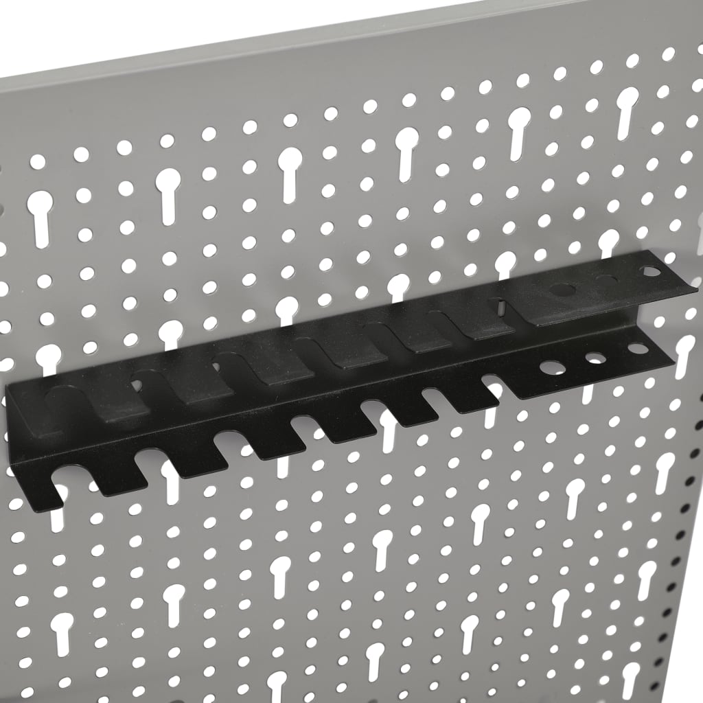 vidaXL Tableros de clavijas para pared 3 unidades acero 40x58 cm