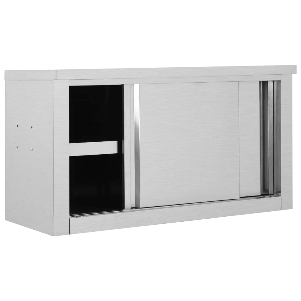 vidaXL Armario pared de cocina puertas correderas acero 90x40x50 cm
