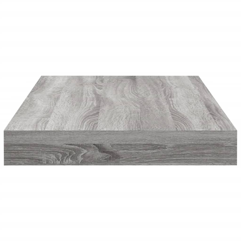vidaXL Estantes pared 2 uds madera ingeniería gris Sonoma 40x10x1,5 cm
