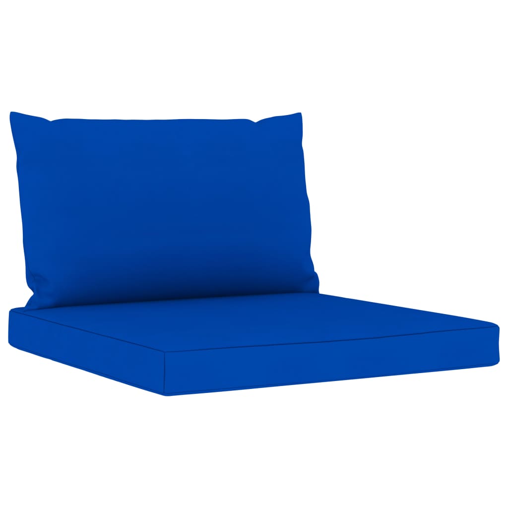 vidaXL Juego de muebles de jardín 5 piezas con cojines azules