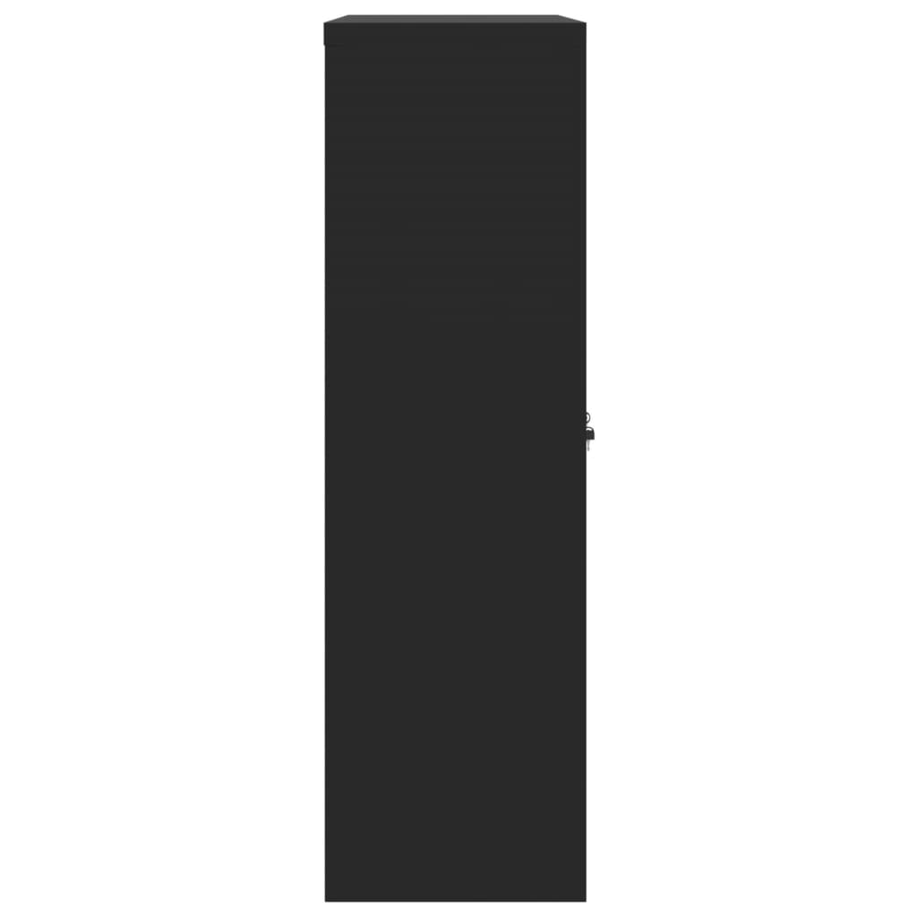vidaXL Armario archivador de acero negro 90x40x140 cm