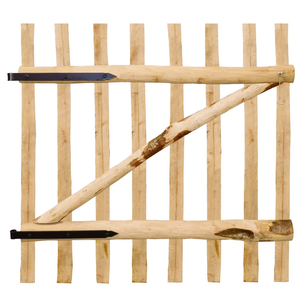vidaXL Puerta para valla 100x100 madera de avellano impregnada