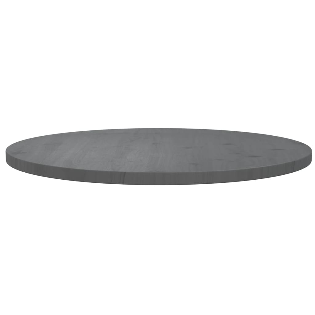 vidaXL Superficie de mesa madera maciza de pino gris Ø70x2,5 cm