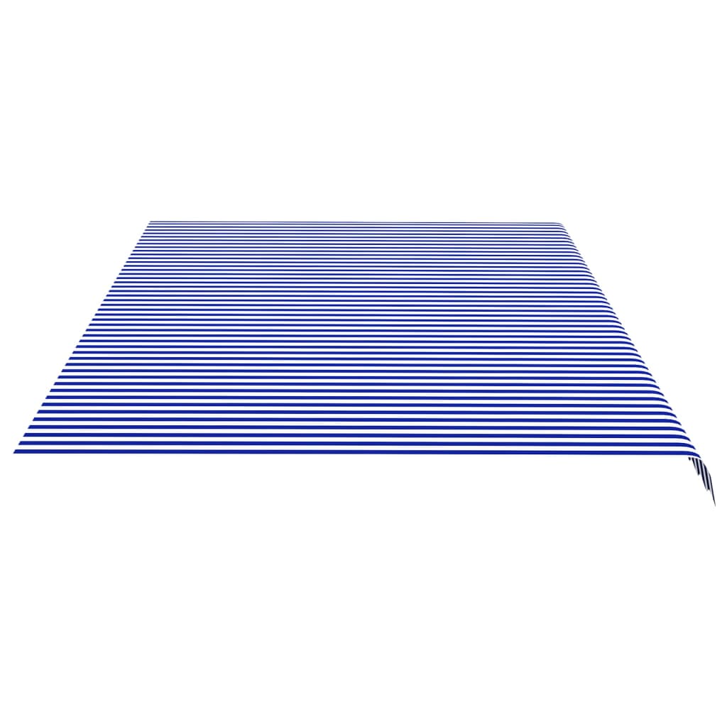 vidaXL Tela de repuesto para toldo azul y blanco 6x3,5 m