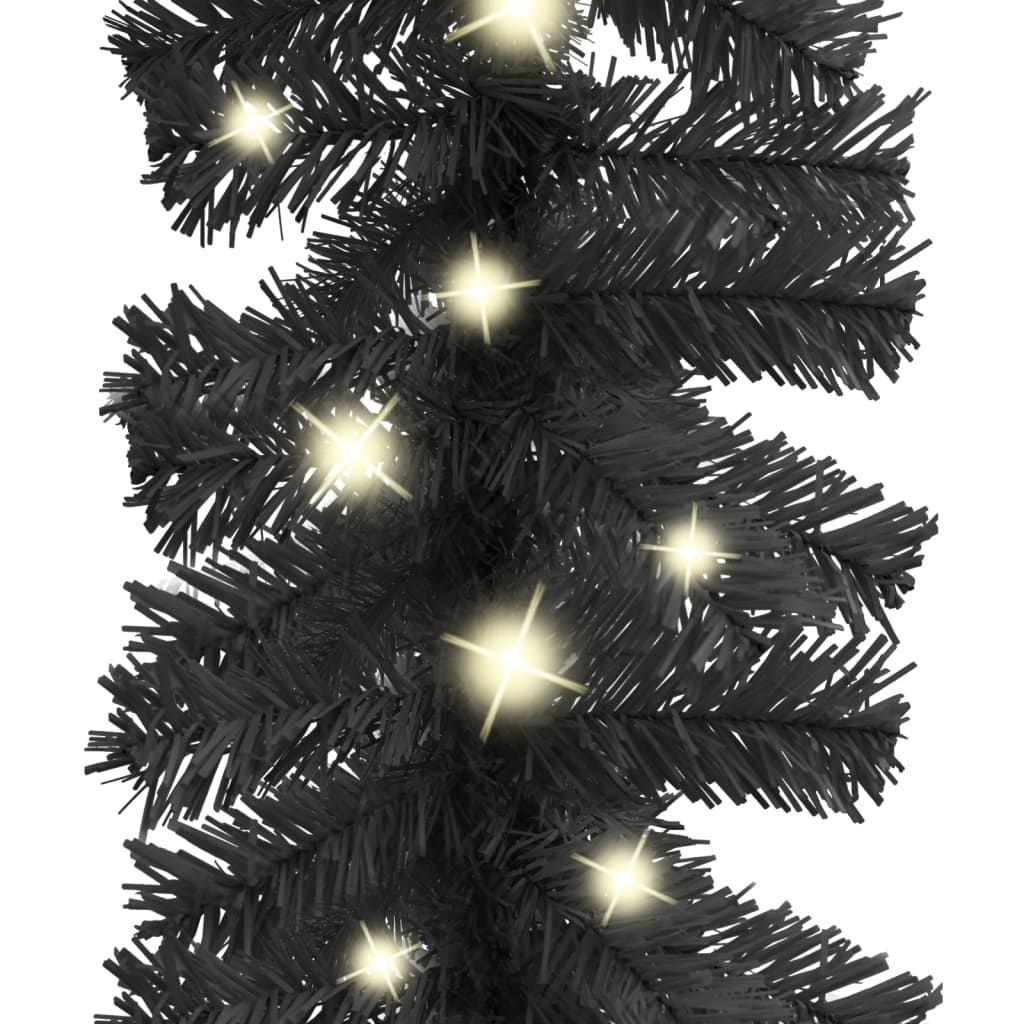 vidaXL Guirnalda de Navidad con luces LED negro 20 m