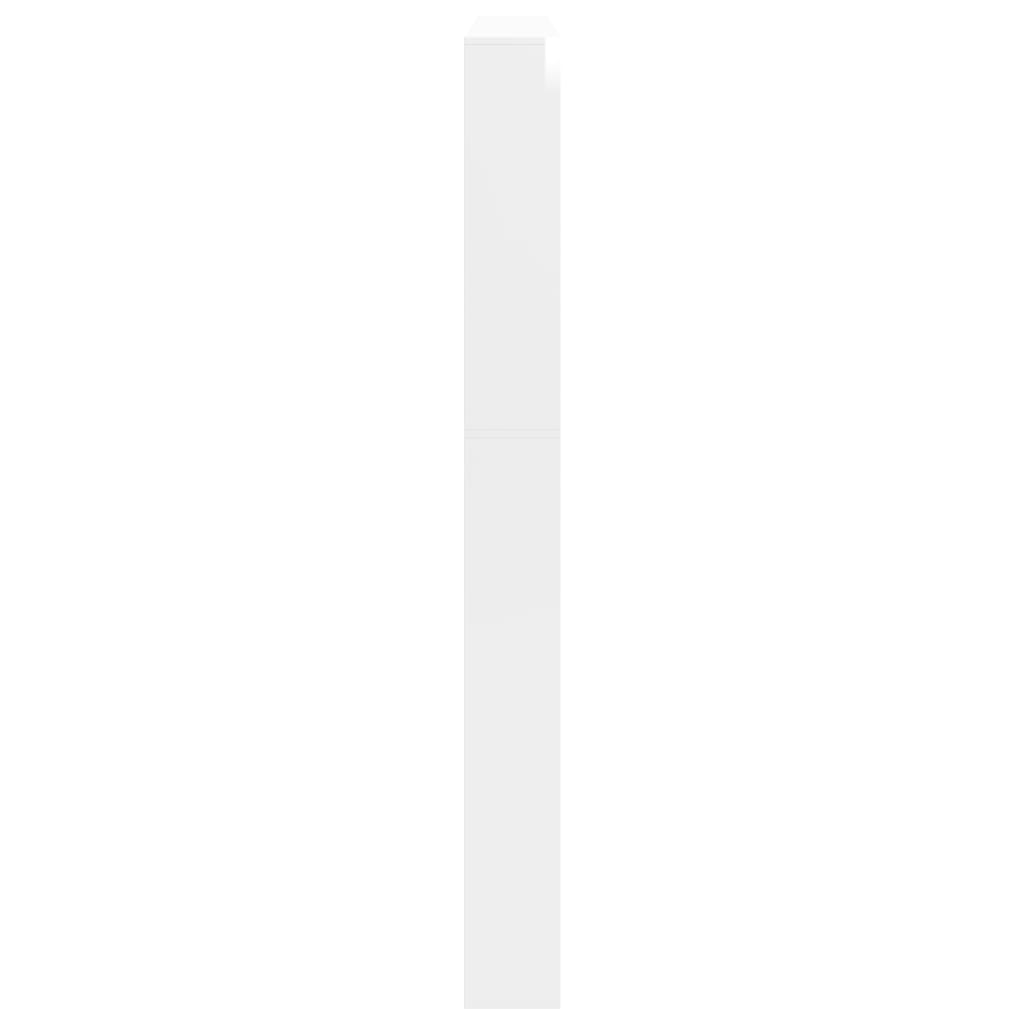 vidaXL Mueble zapatero y espejo 5 niveles blanco brillo 63x17x169,5 cm