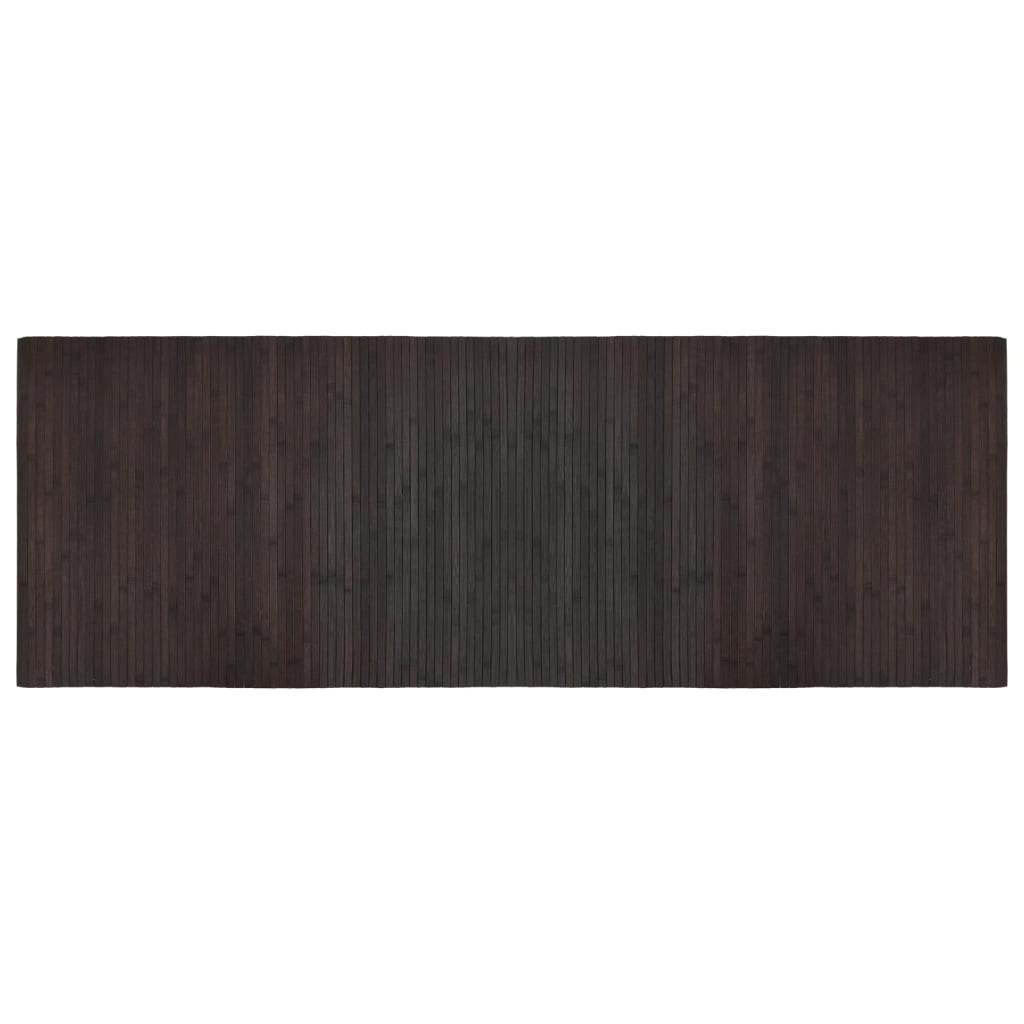vidaXL Alfombra rectangular bambú marrón oscuro 70x200 cm