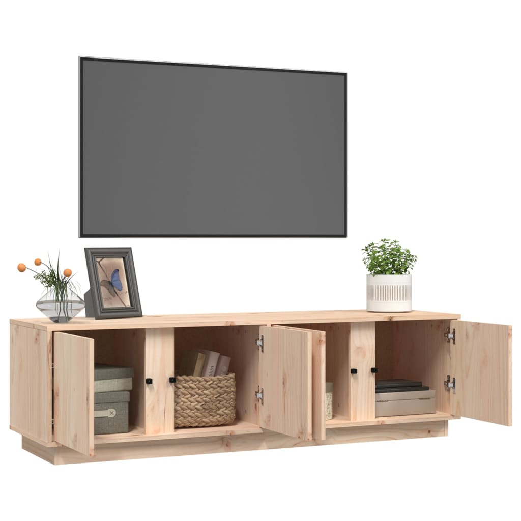 vidaXL Mueble de TV de madera maciza de pino 140x40x40 cm