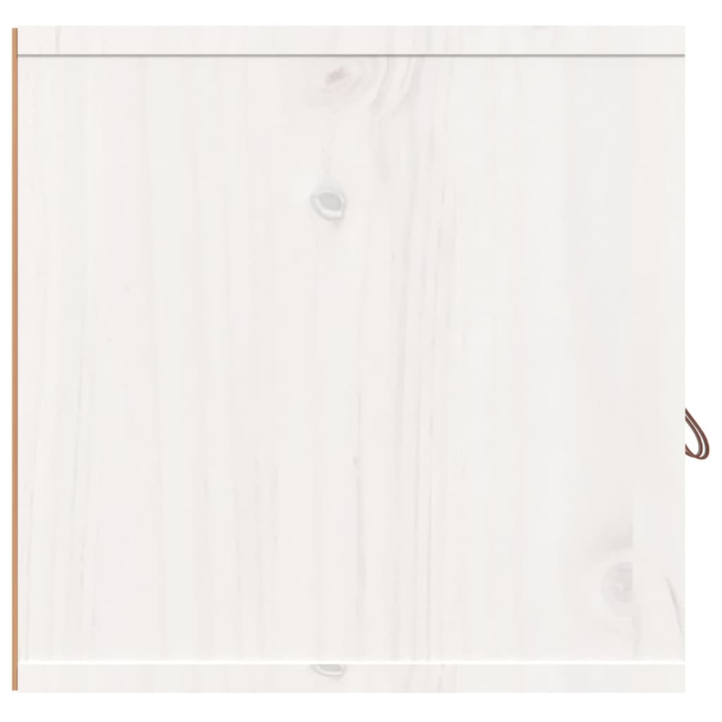 vidaXL Armarios de pared 2 uds madera maciza pino blanco 80x30x30 cm