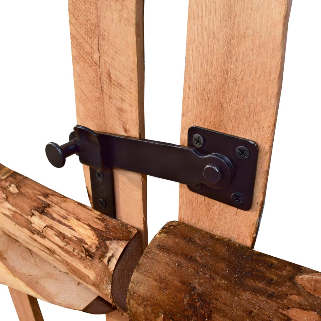 vidaXL Puerta doble para valla 300x90 cm madera de avellano impregnada