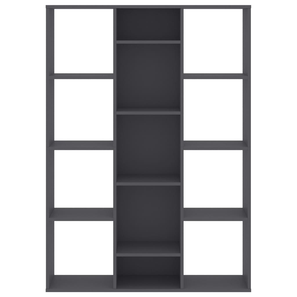 vidaXL Divisor de espacios/estantería aglomerado gris 100x24x140 cm