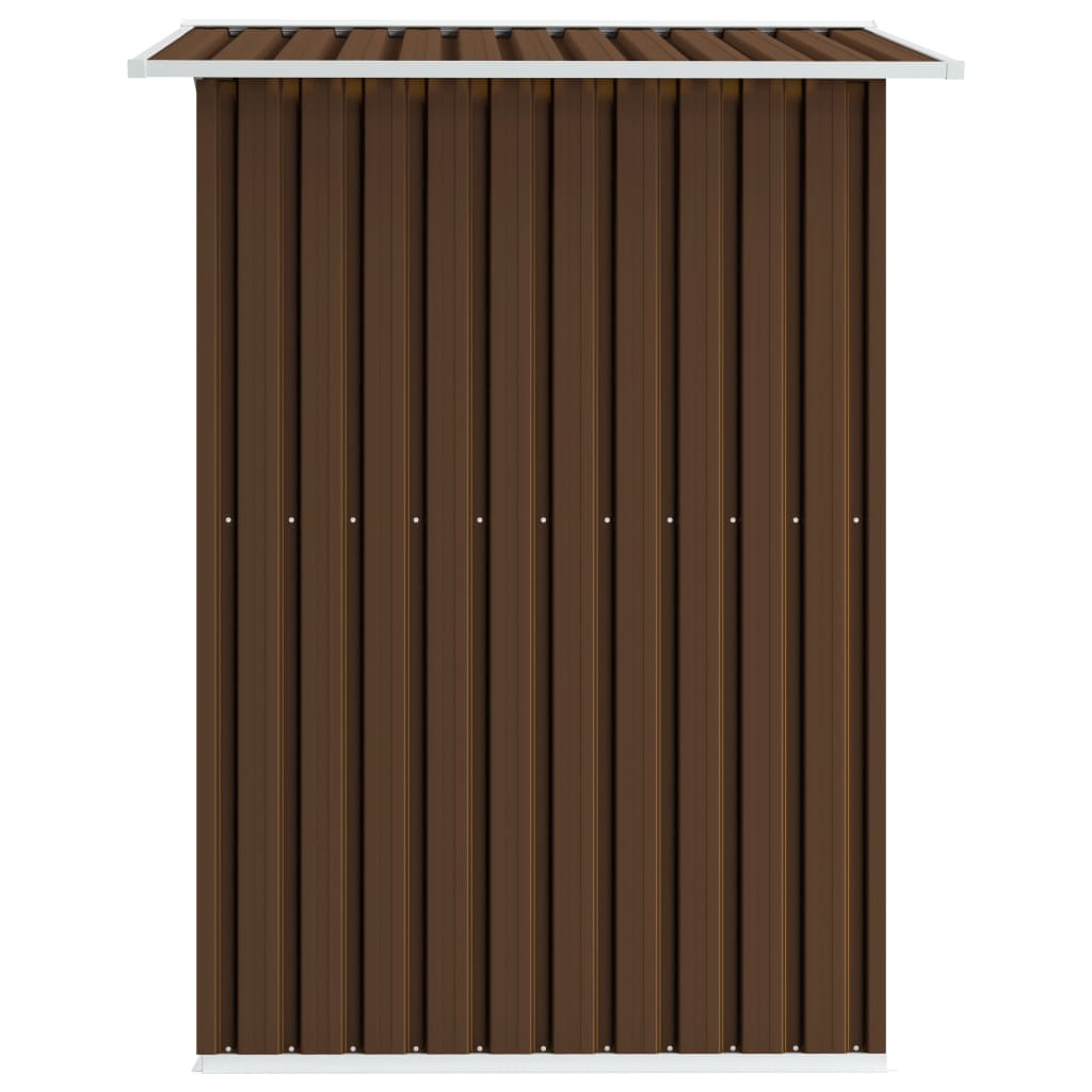 vidaXL Caseta de almacenamiento jardín acero marrón 204x132x186 cm