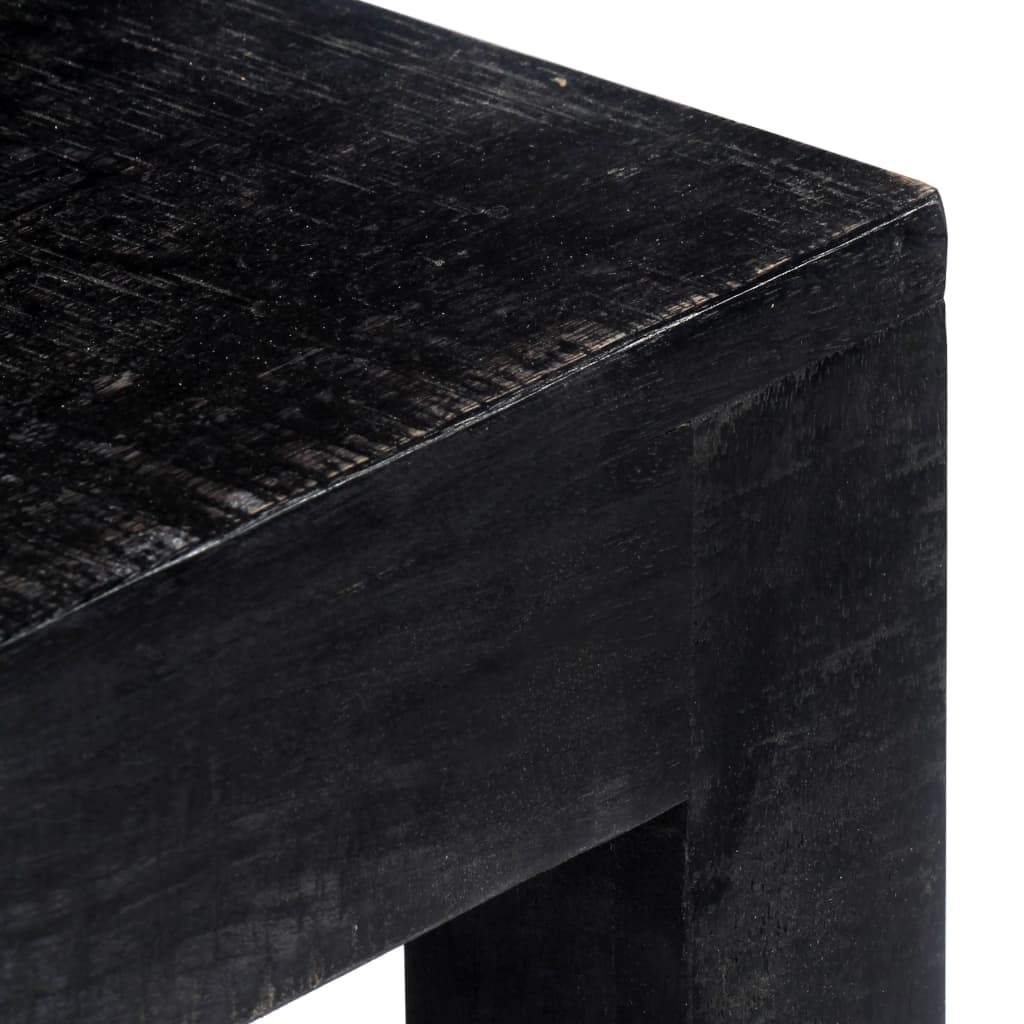 vidaXL Mesa consola de madera maciza de mango 118x30x76 cm negra