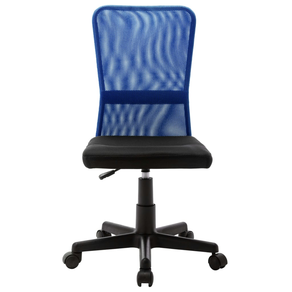 vidaXL Silla de oficina de tela de malla negra y azul 44x52x100 cm