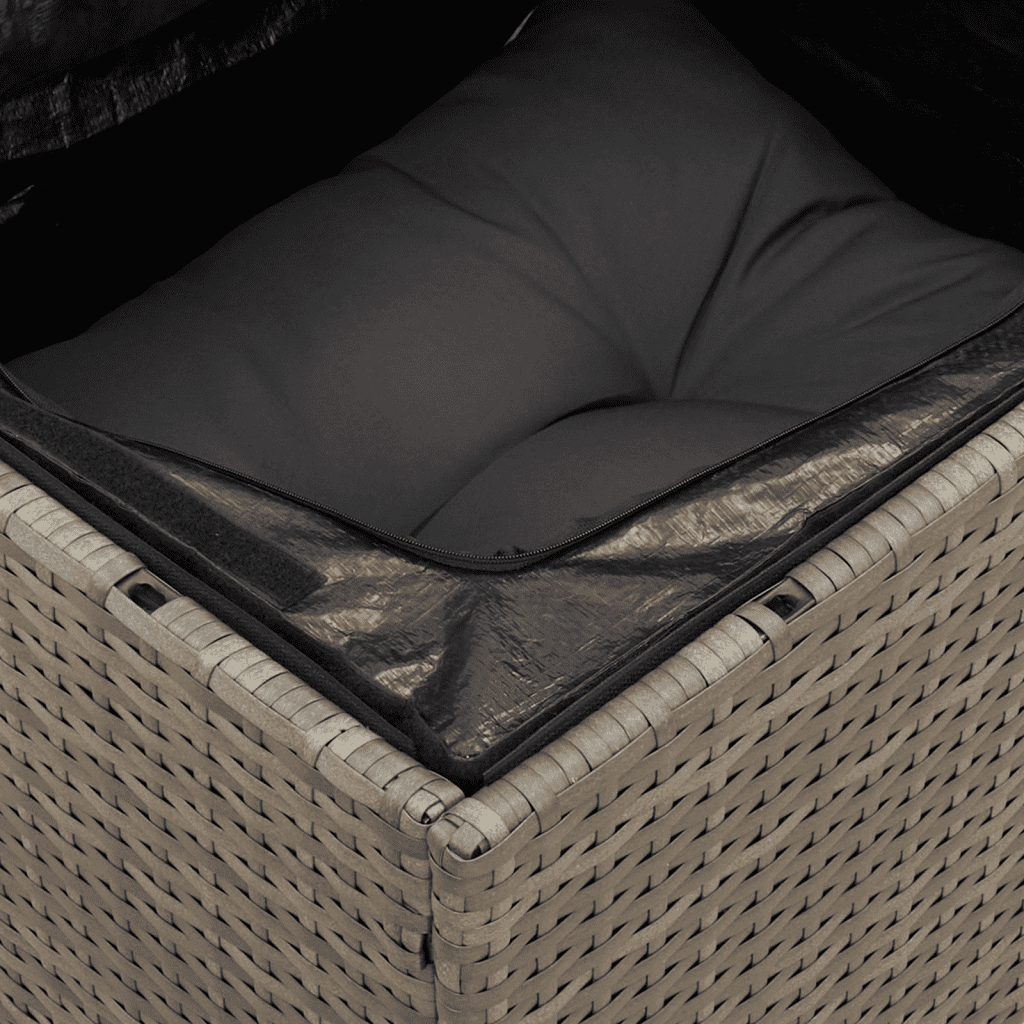 vidaXL Set de sofás de jardín 11 pzas y cojines ratán sintético gris