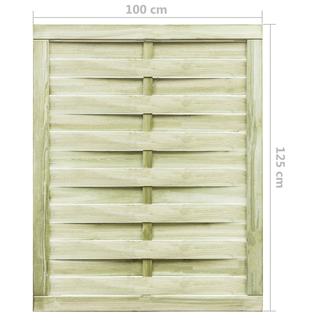 vidaXL Puerta de jardín madera de pino impregnada verde 100x125 cm
