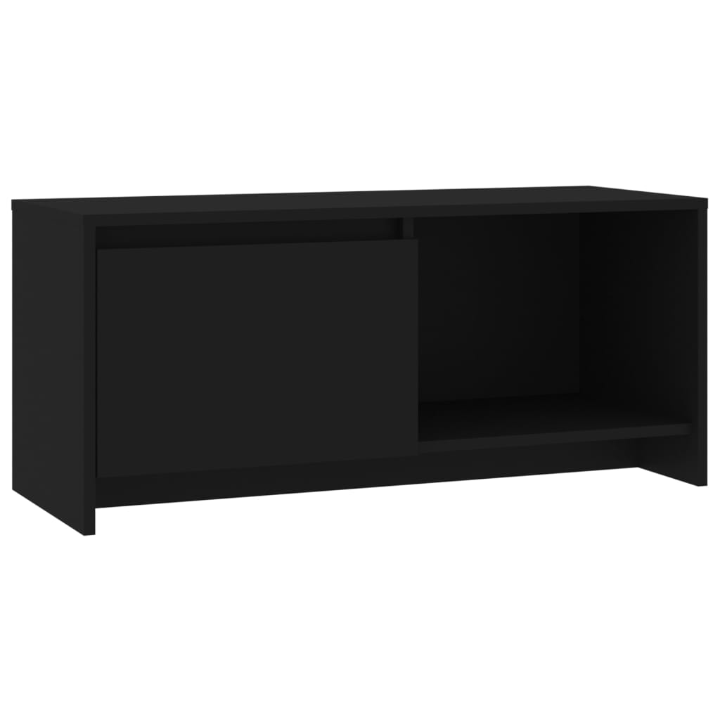 vidaXL Mueble para TV madera contrachapada negro 90x35x40 cm