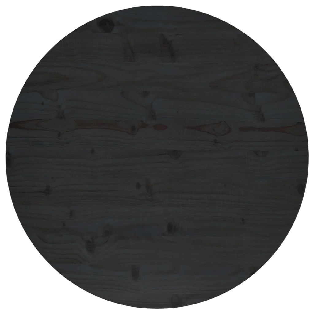 vidaXL Superficie de mesa madera maciza de pino negro Ø70x2,5 cm