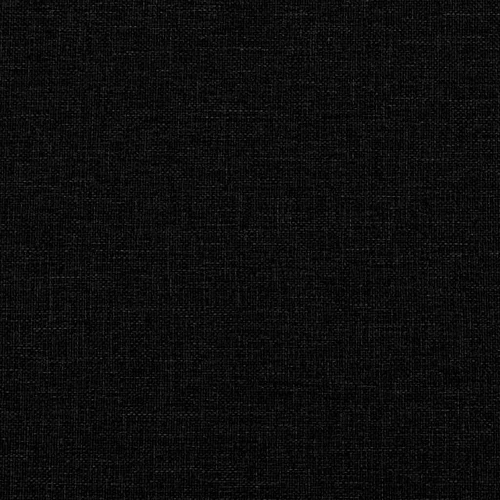vidaXL Banco con respaldo tela negro 120x62x75,5 cm