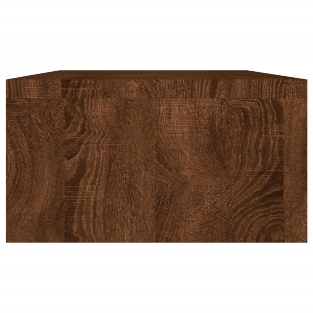 vidaXL Soporte monitor madera contrachapada roble marrón 100x24x13 cm