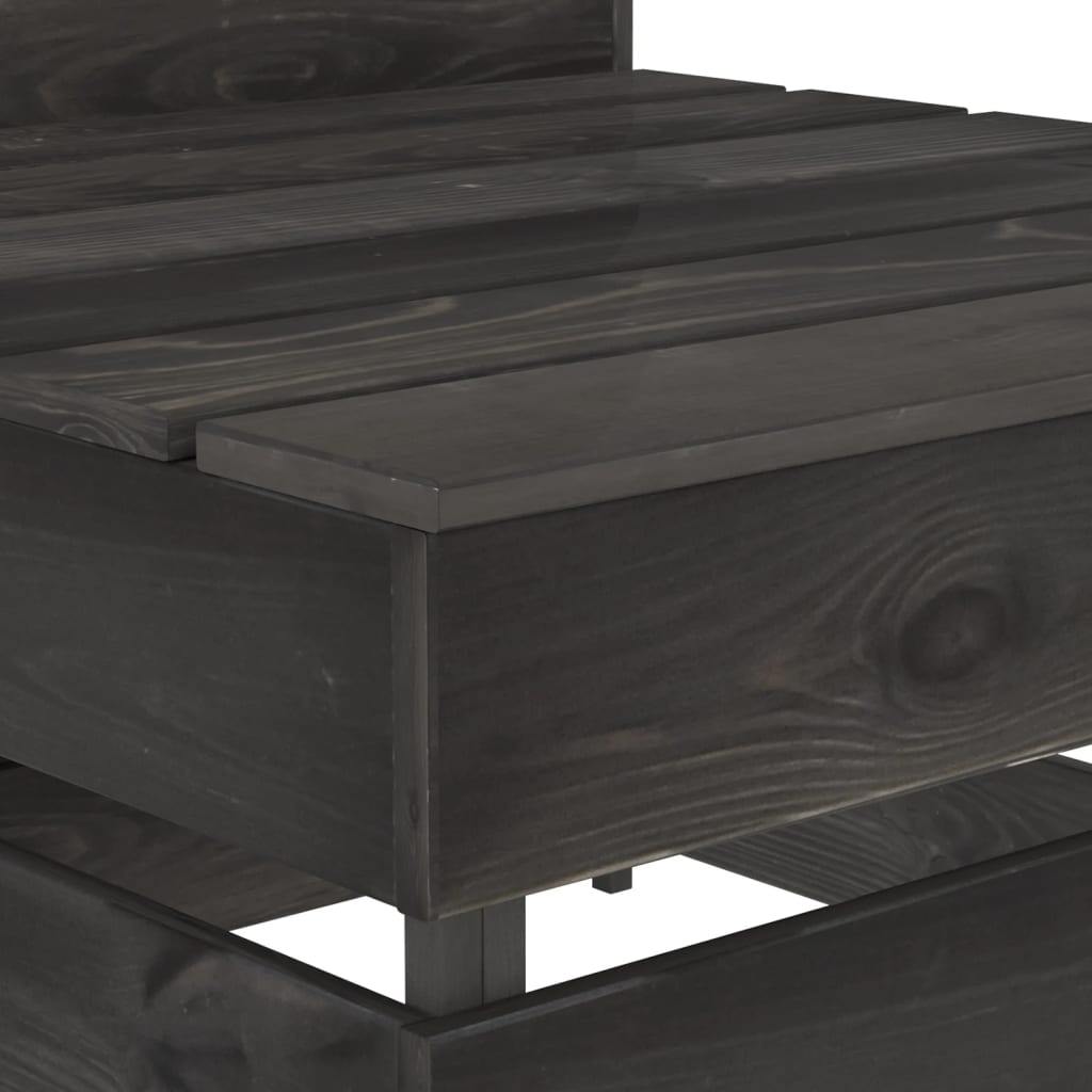 vidaXL Set de muebles de jardín 3 pzas madera de pino impregnada gris