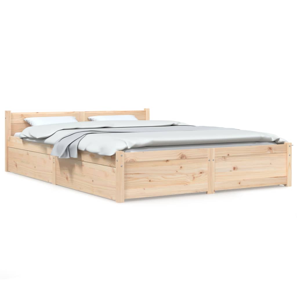 vidaXL Estructura de cama con cajones 140x190 cm