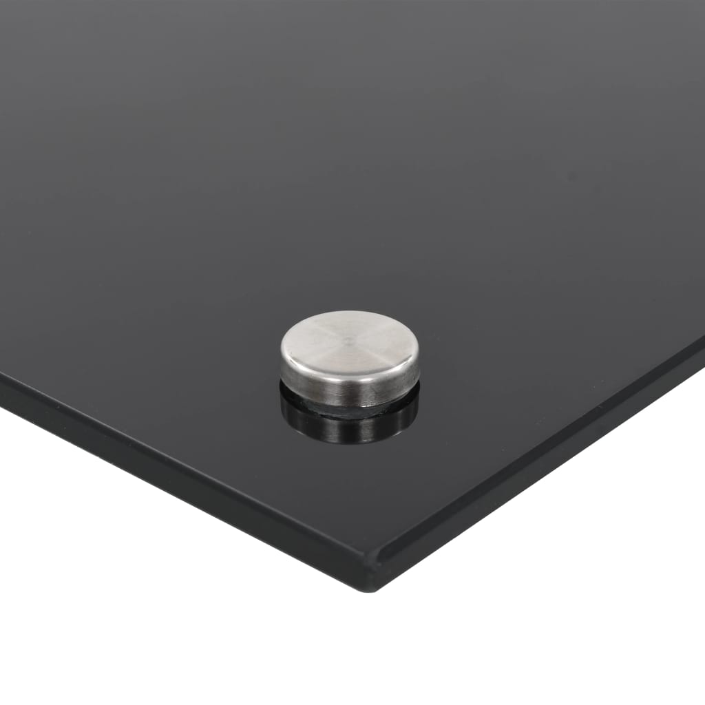 vidaXL Protección salpicaduras cocina vidrio templado negro 90x50 cm