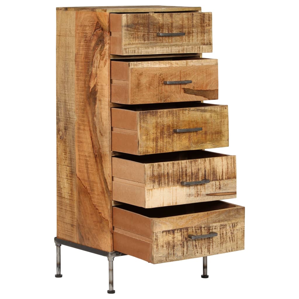 vidaXL Cómoda de madera maciza de mango 45x35x106 cm
