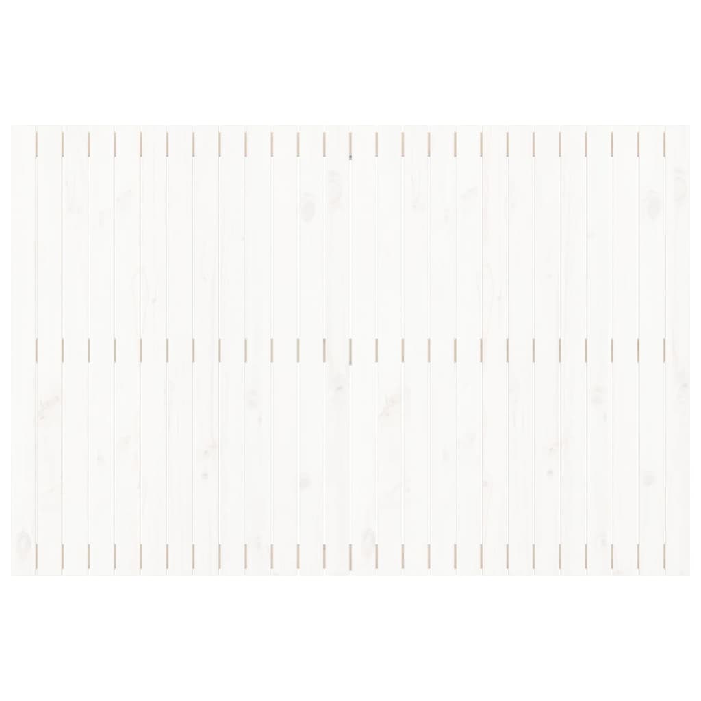 vidaXL Cabecero de cama de pared madera maciza pino blanco 166x3x110cm