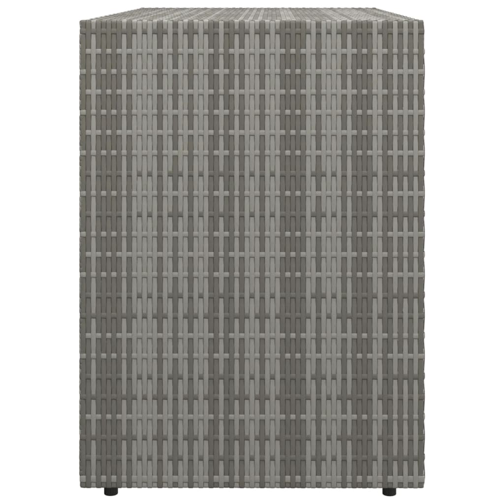 vidaXL Armario de almacenaje de jardín ratán PE gris 100x55,5x80 cm